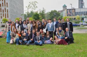 Uczestnicy obchodów 20-lecia kształcenia międzyobszarowego na
Uniwersytecie Śląskim (2018)