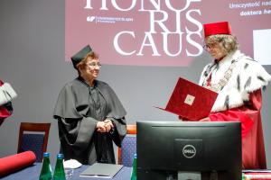 Ceremonia nadania Jolancie Wadowskiej-Król tytułu doktora honoris causa
Uniwersytetu Śląskiego